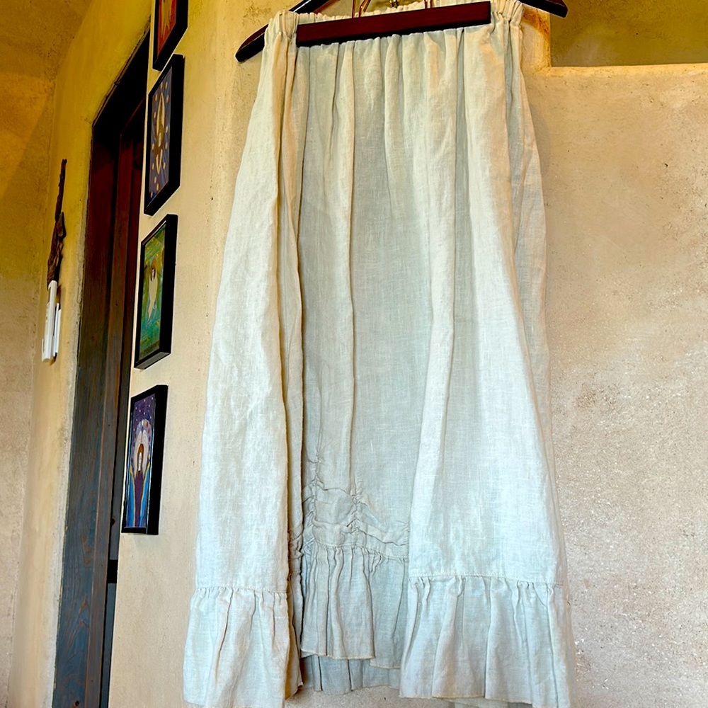 Linen long skirt